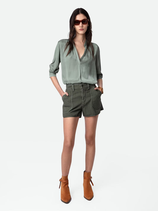 Short Sei short kaki femme