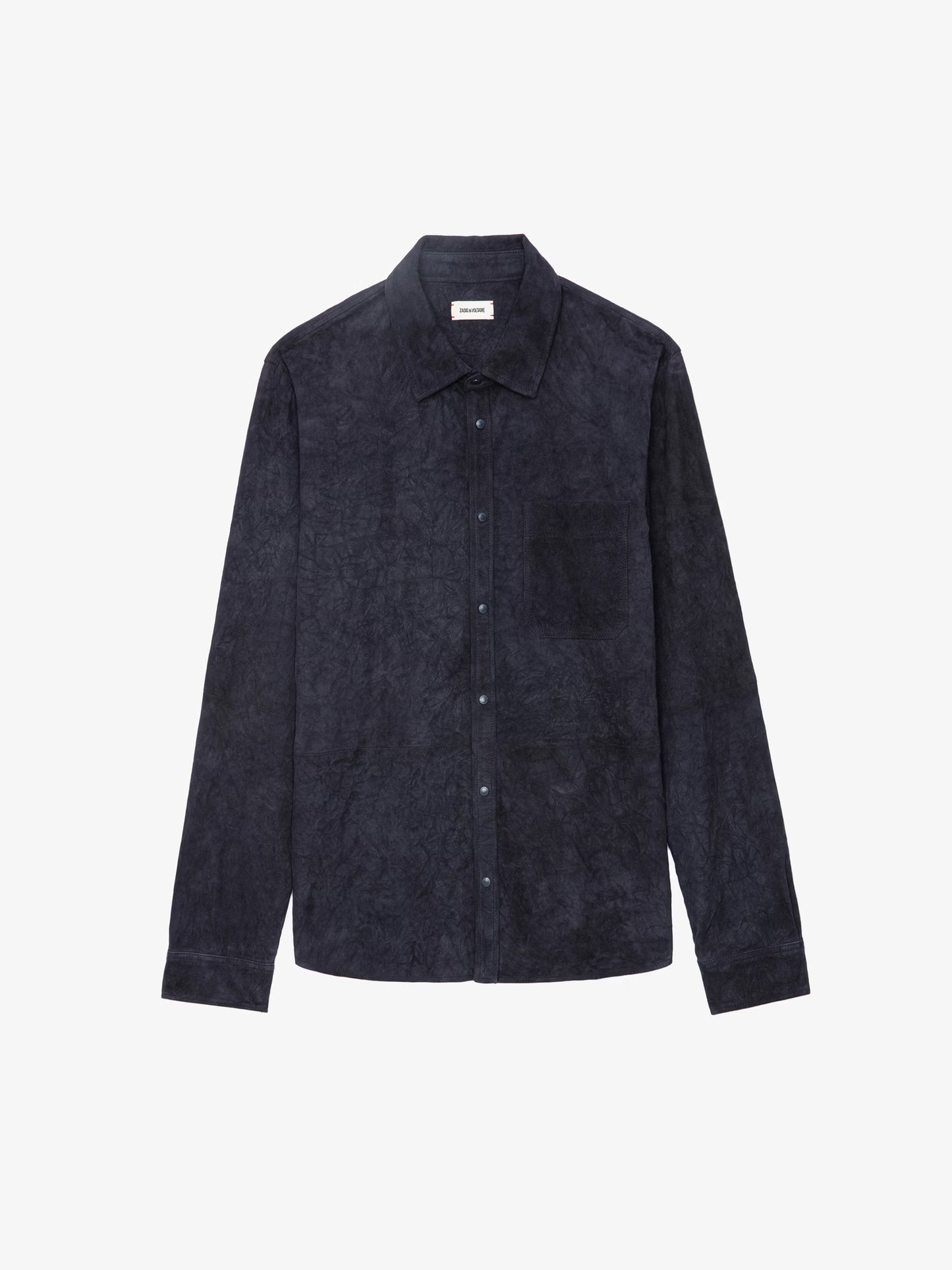 Chemise Serge Suède chemise bleu homme
