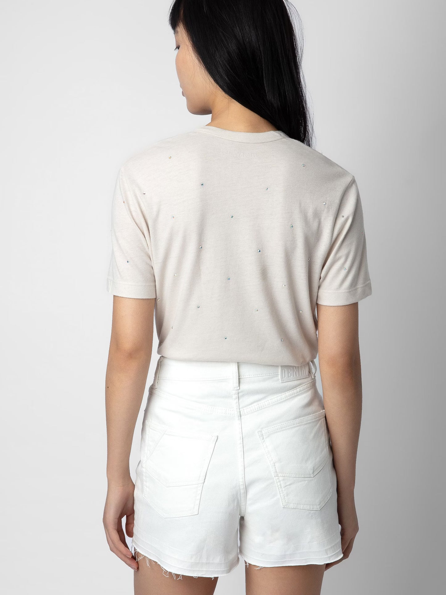T-shirt Wassa Strass t-shirt rose femme