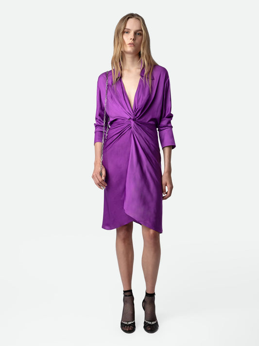 Robe Rozo Satin robe violet femme