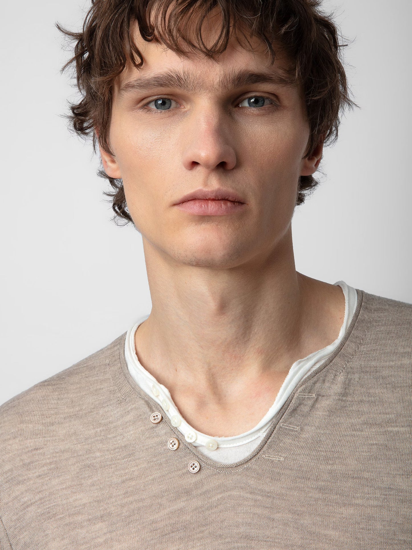 Pull Monastir pull beige homme