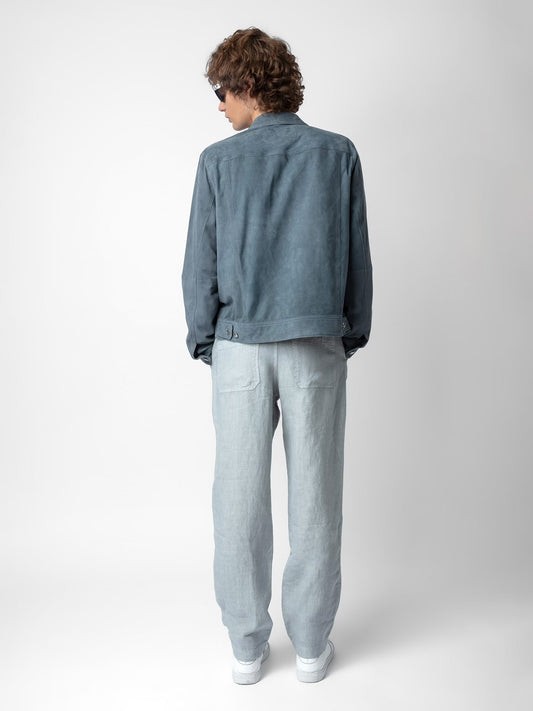 Pantalon Pixel Lin pantalon bleu homme
