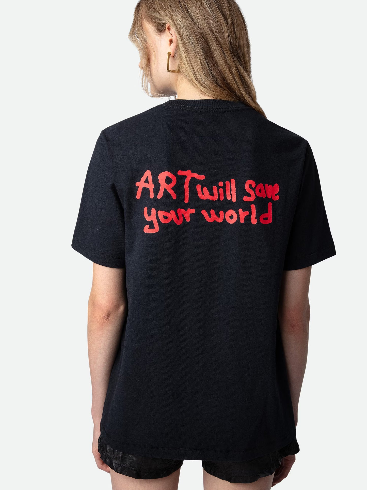T-shirt Edwin Devil Strass t-shirt noir femme