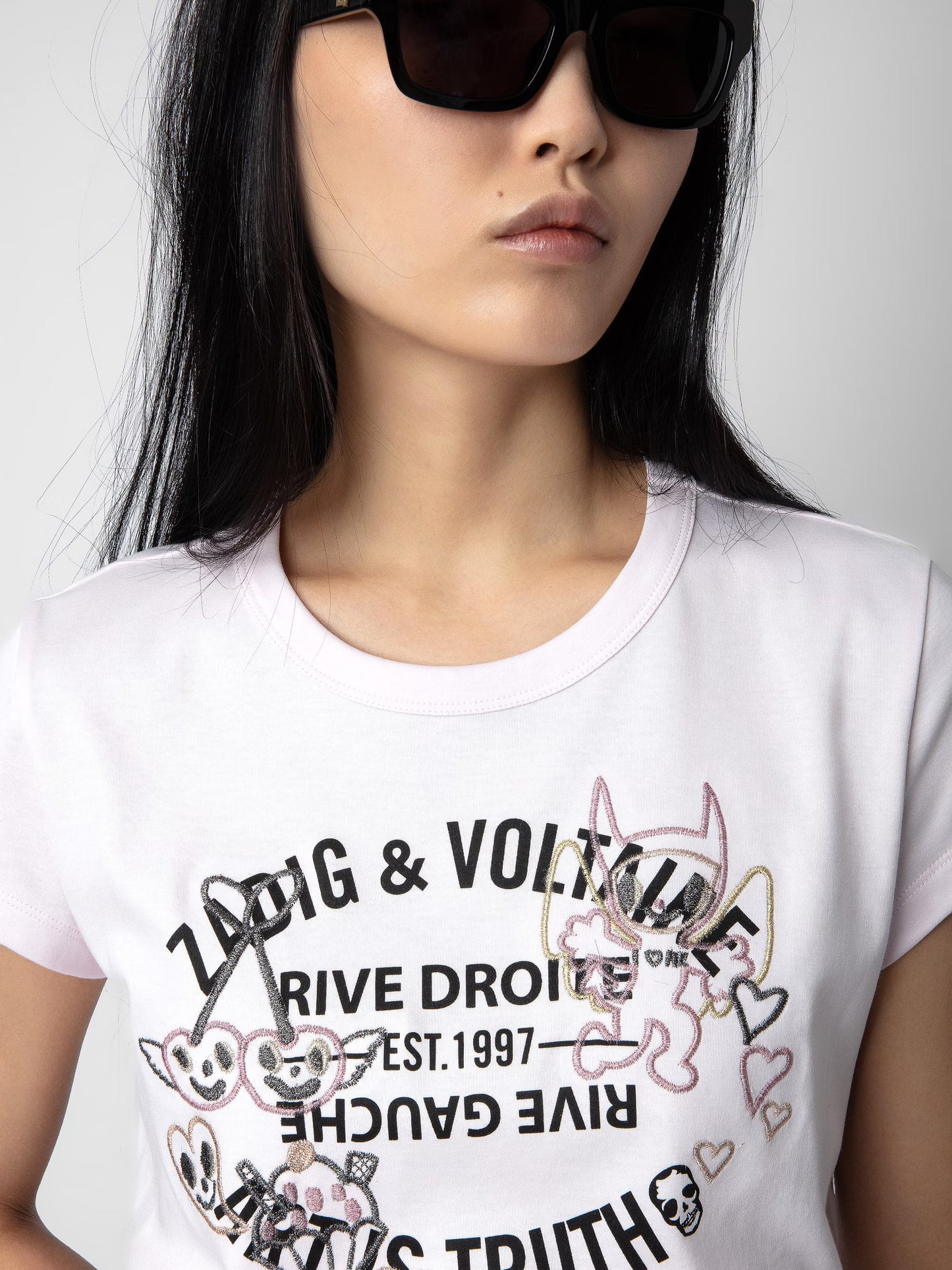T-shirt Woop Blason t-shirt rose femme