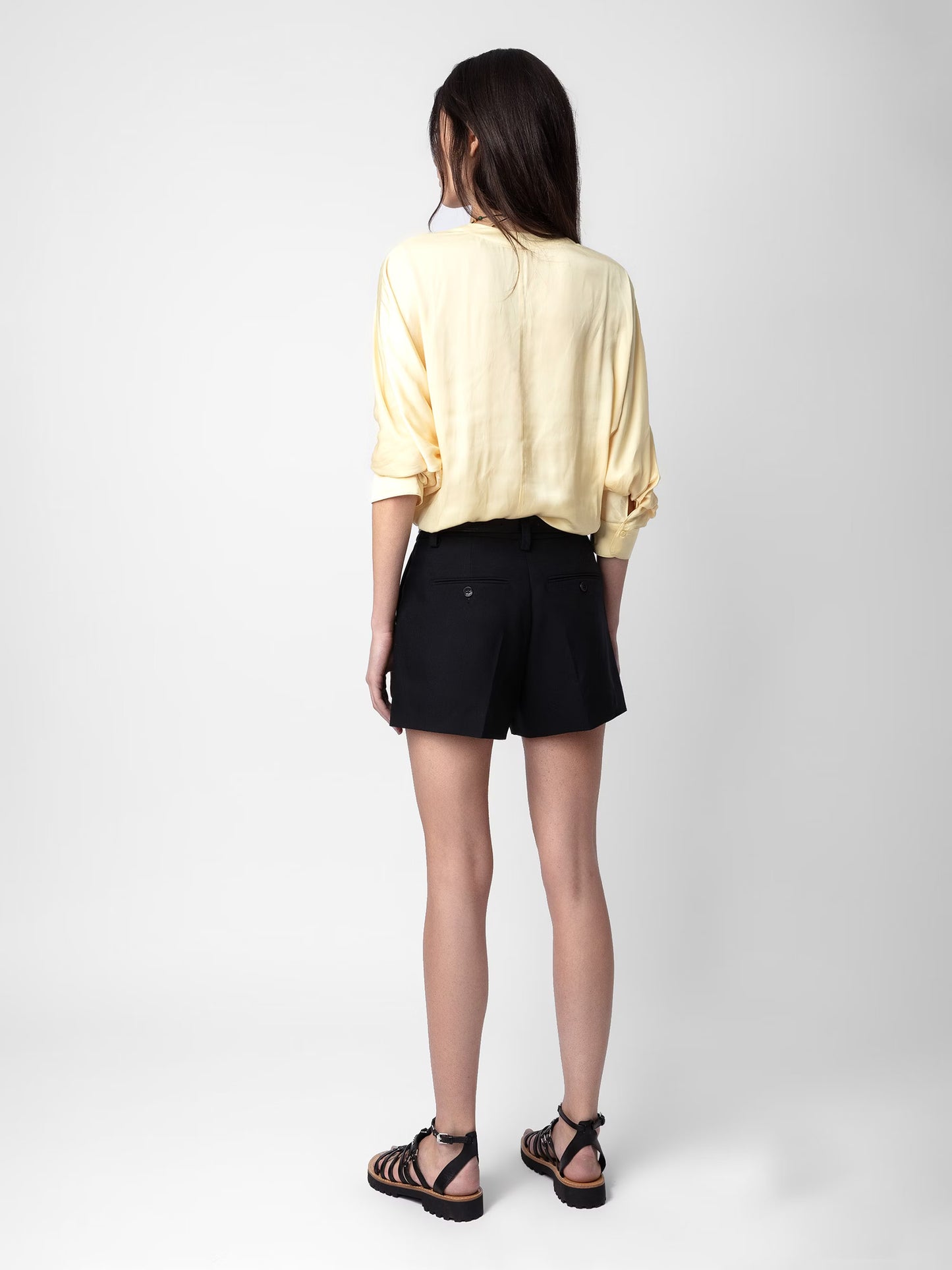 Short Pink short noir femme