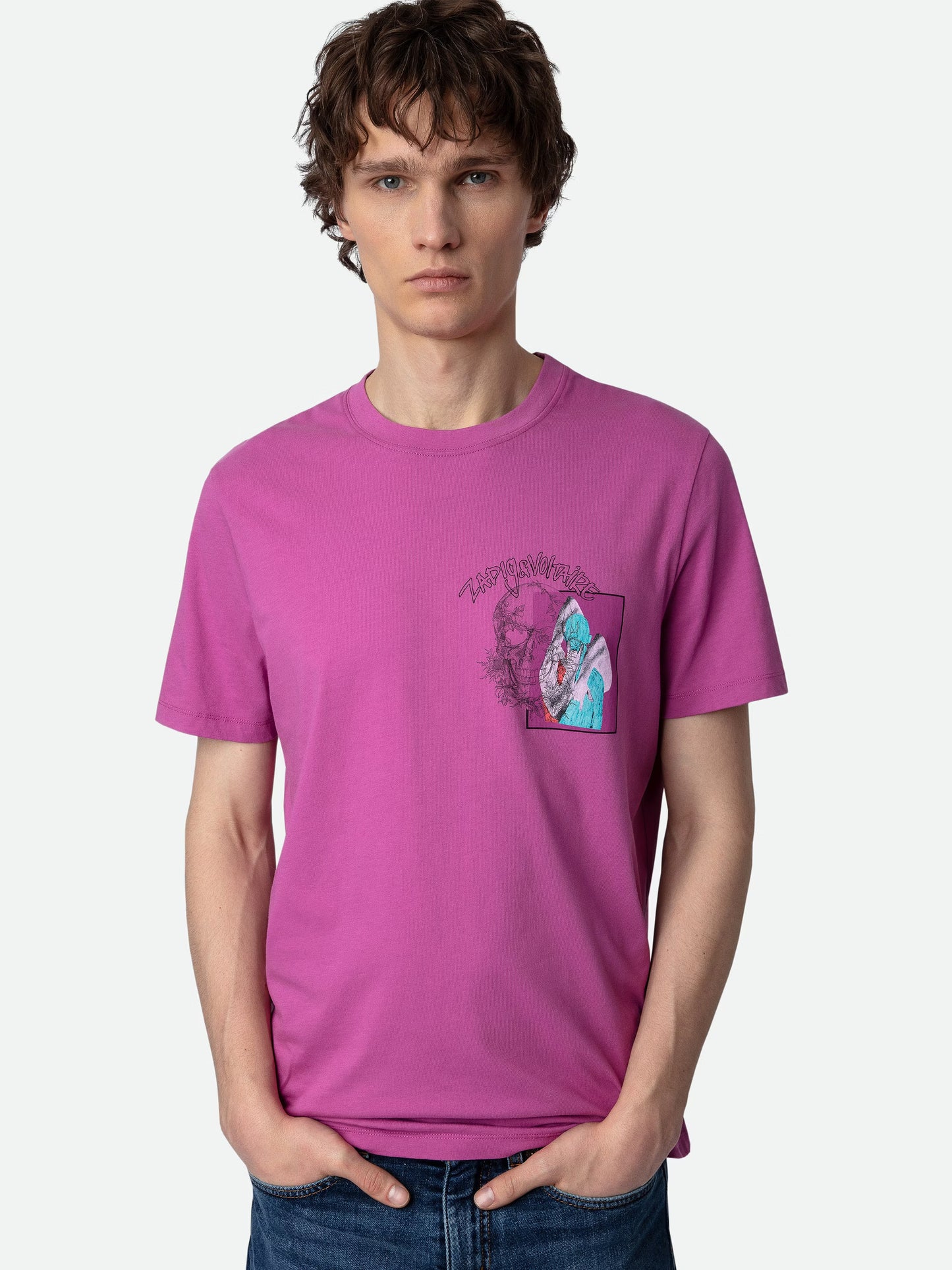 T-shirt Ted Photoprint t-shirt violet homme