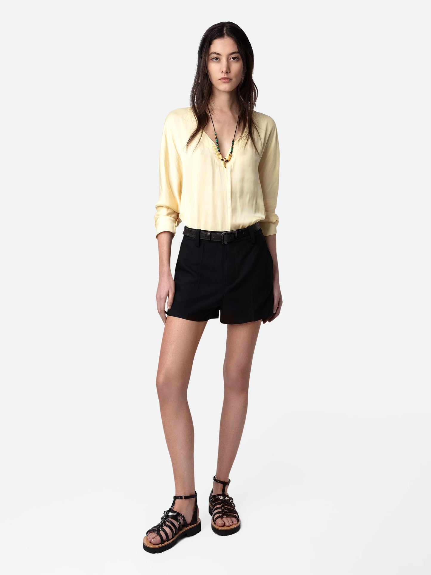 Short Pink short noir femme