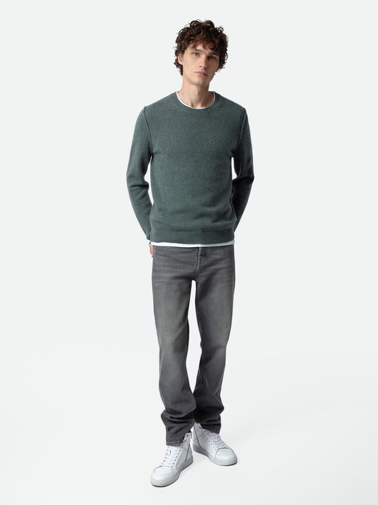 Pull Kennedy Cachemire pull gris homme