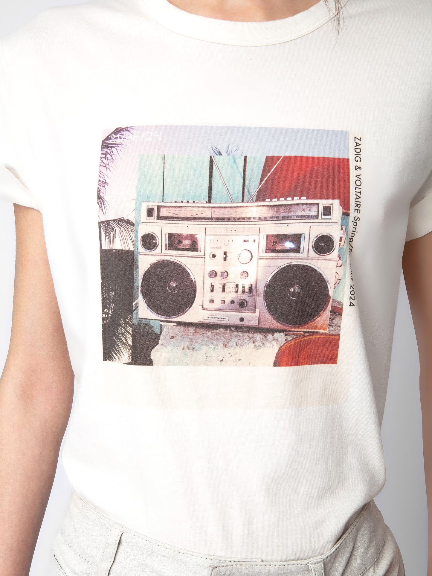 T-shirt Anya Photoprint t-shirt blanc femme