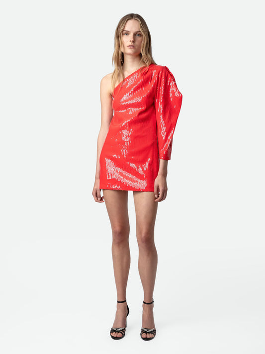 Robe Roely Sequins robe rouge femme