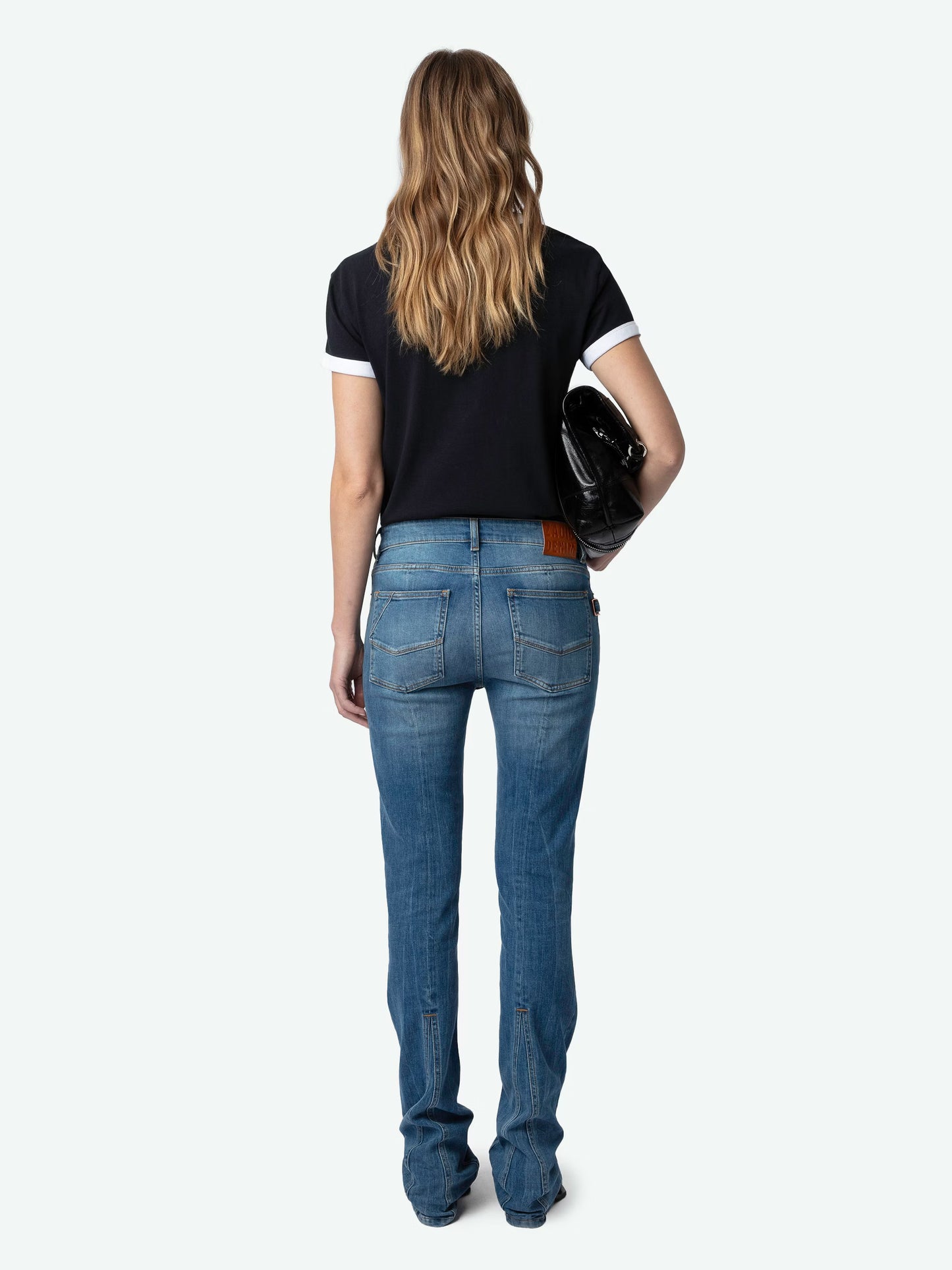 T-shirt Walk Blason Strass t-shirt noir femme