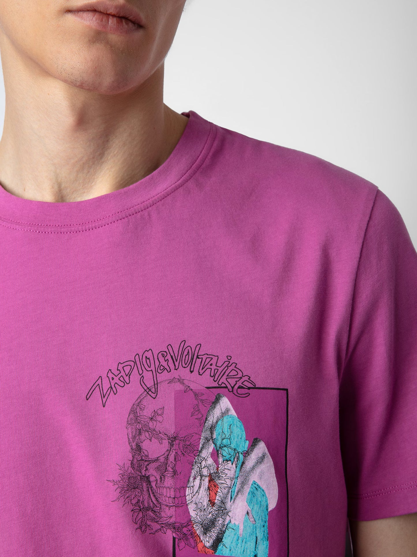 T-shirt Ted Photoprint t-shirt violet homme