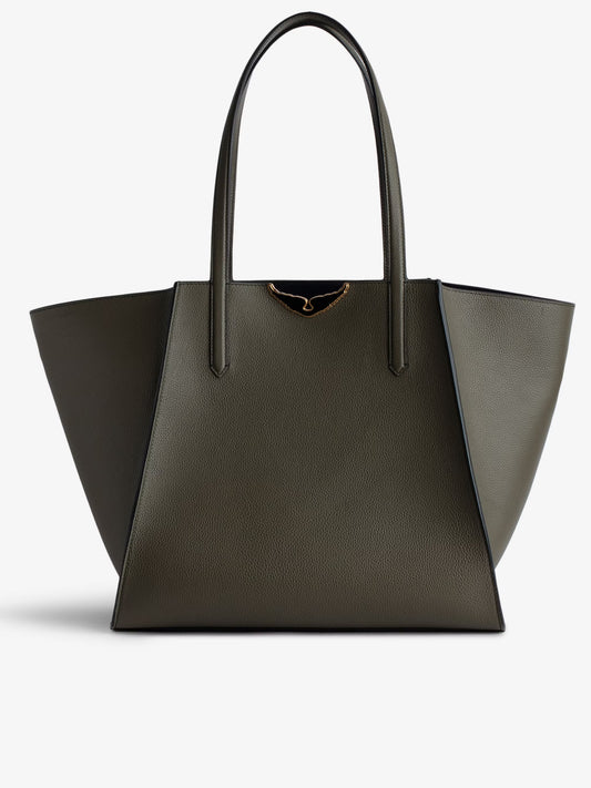 Sac Le Borderline cabas kaki femme