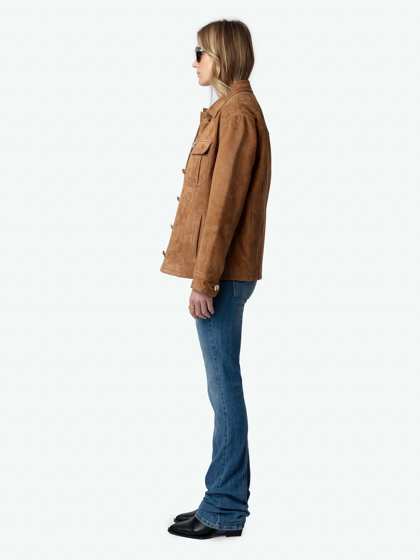 Veste Kuba Suédée blouson marron femme