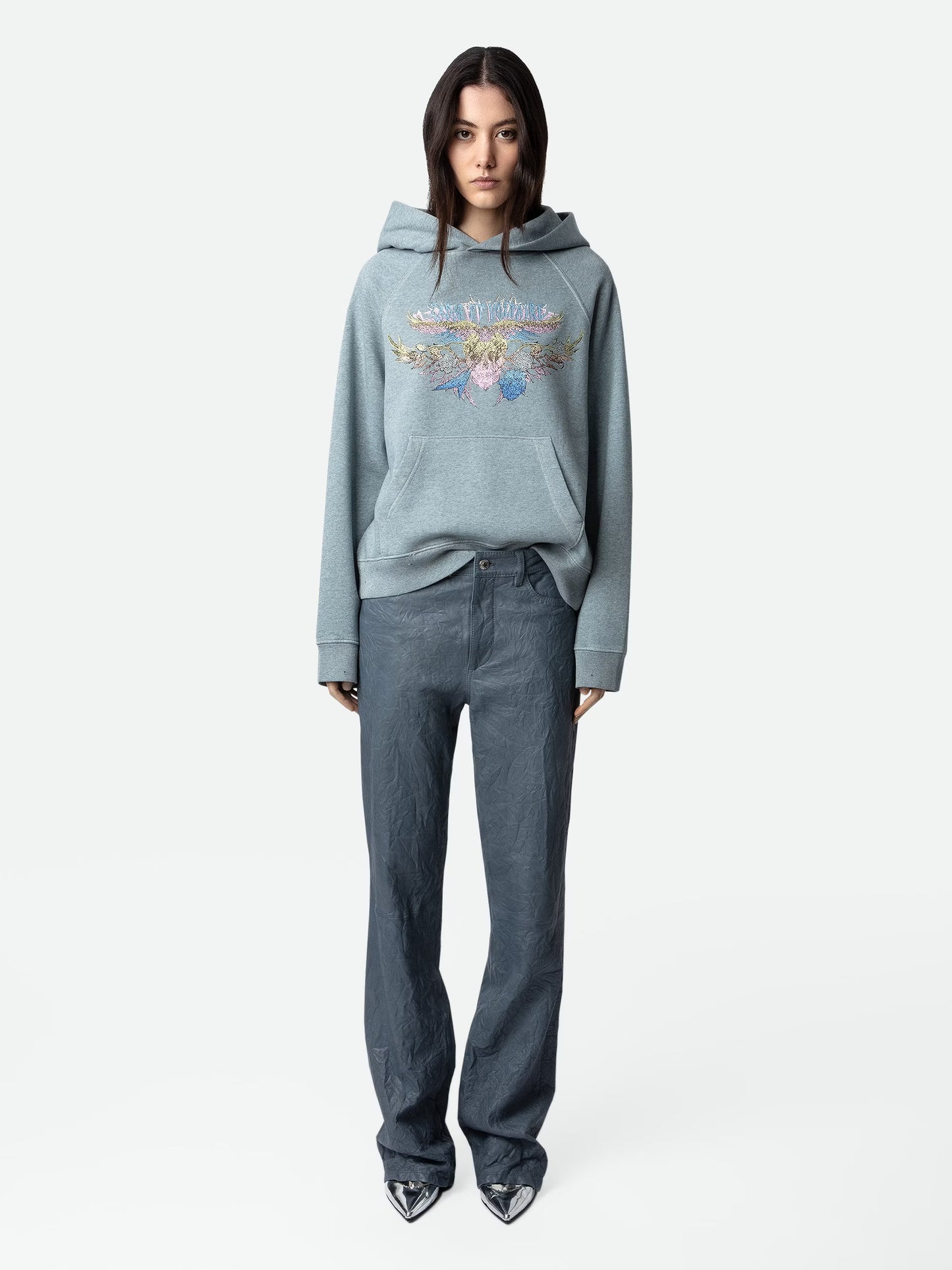 Sweatshirt Georgy Concert Strass sweatshirt bleu femme