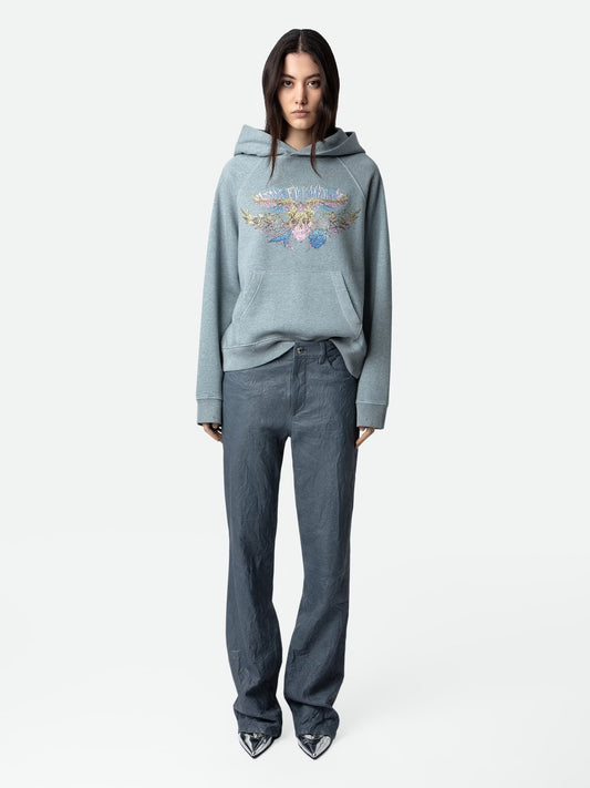 Sweatshirt Georgy Concert Strass sweatshirt bleu femme