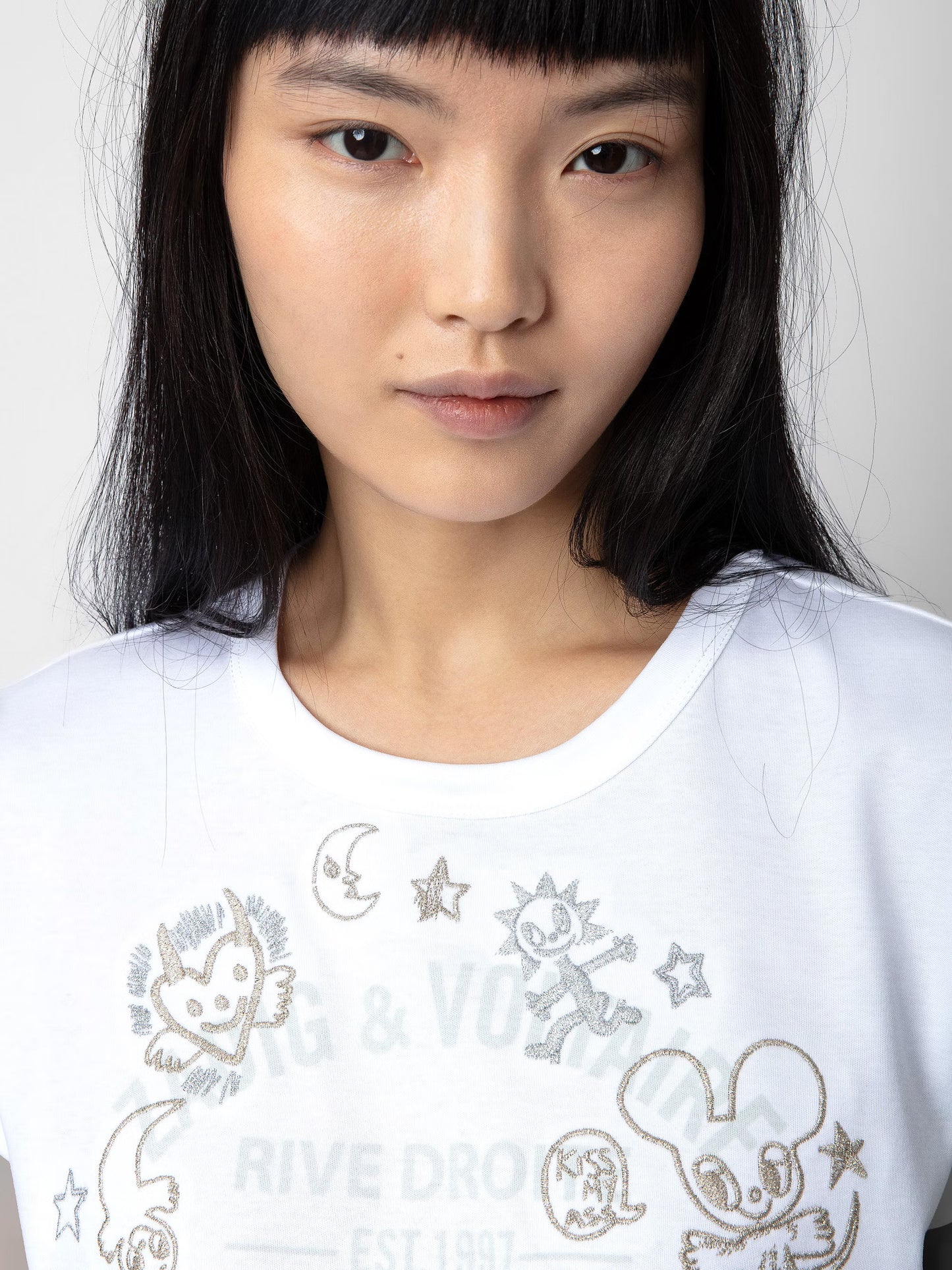 T-shirt Woop Blason t-shirt blanc femme