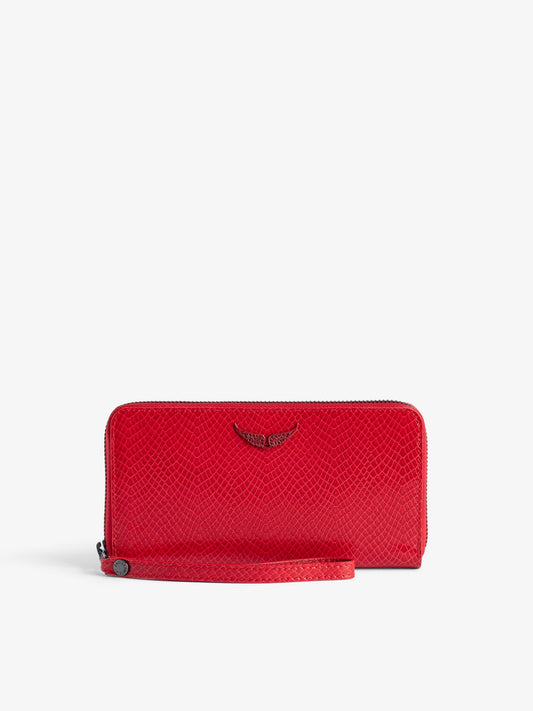 Portefeuille Compagnon Embossé portefeuille rouge femme