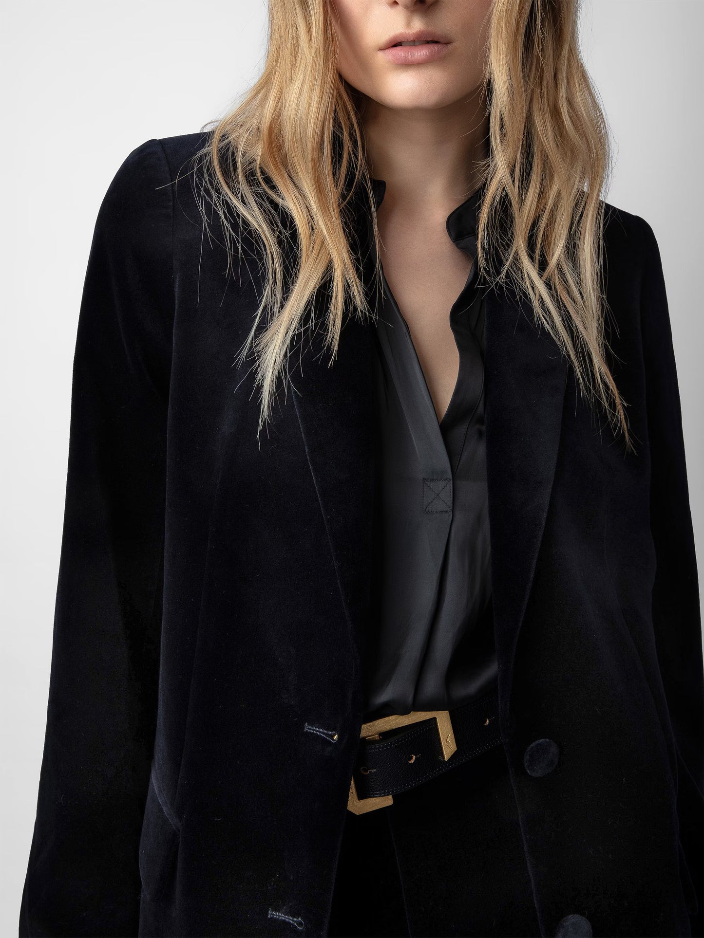 Blazer Viva Velours blazer bleu femme