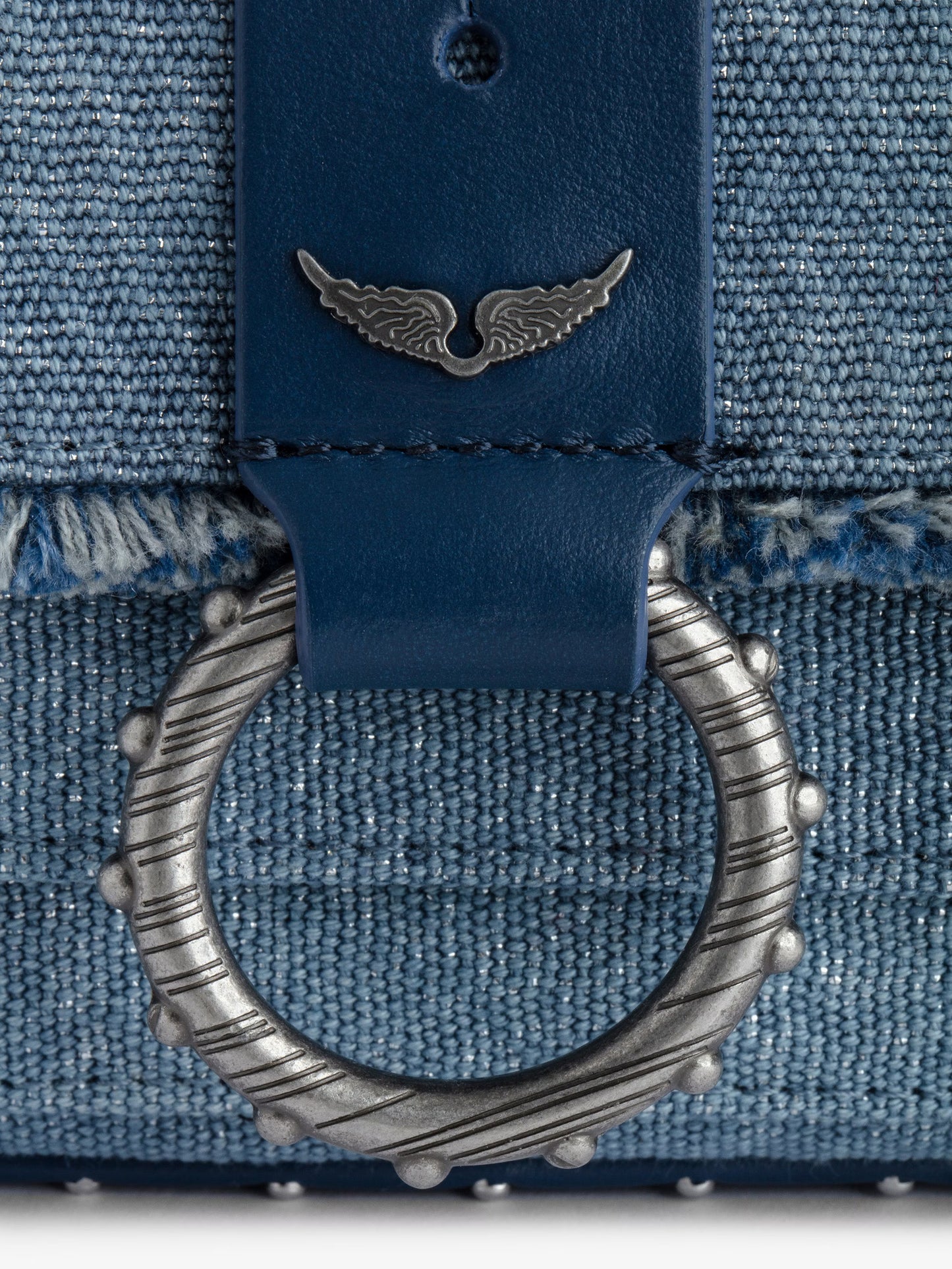 Sac Kate Wallet Denim Glitter mini sac bleu femme