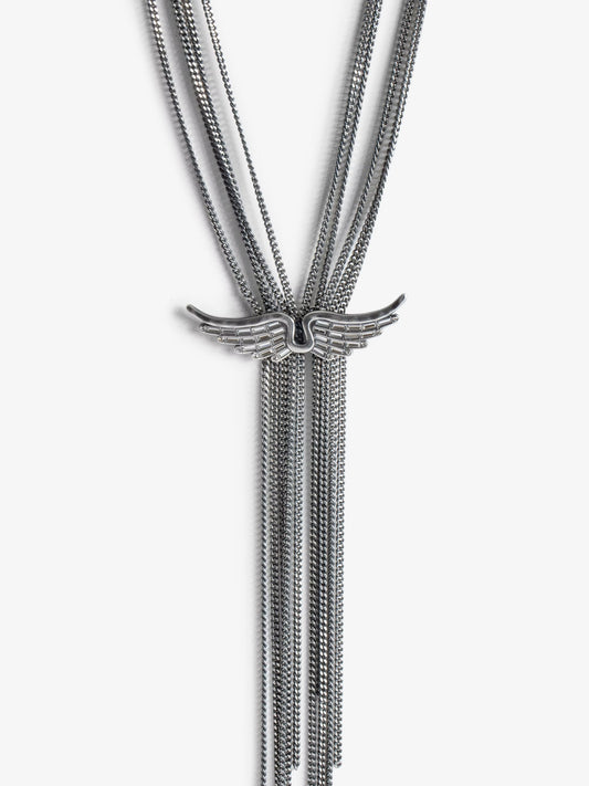 Collier Long Rock Star collier argent femme