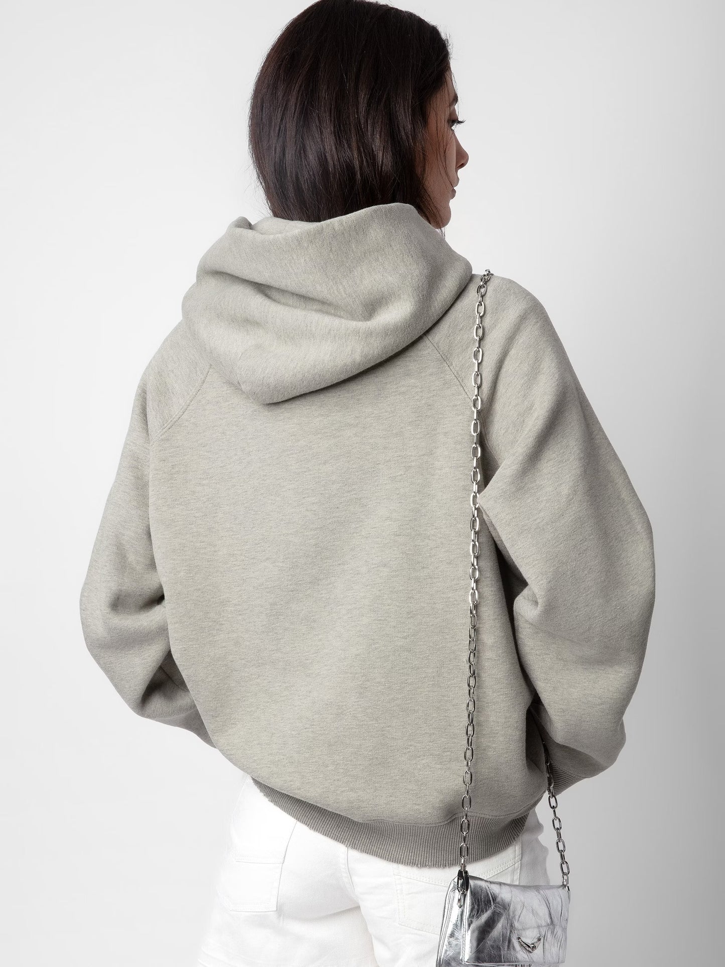 Sweatshirt Georgy Strass sweatshirt kaki femme