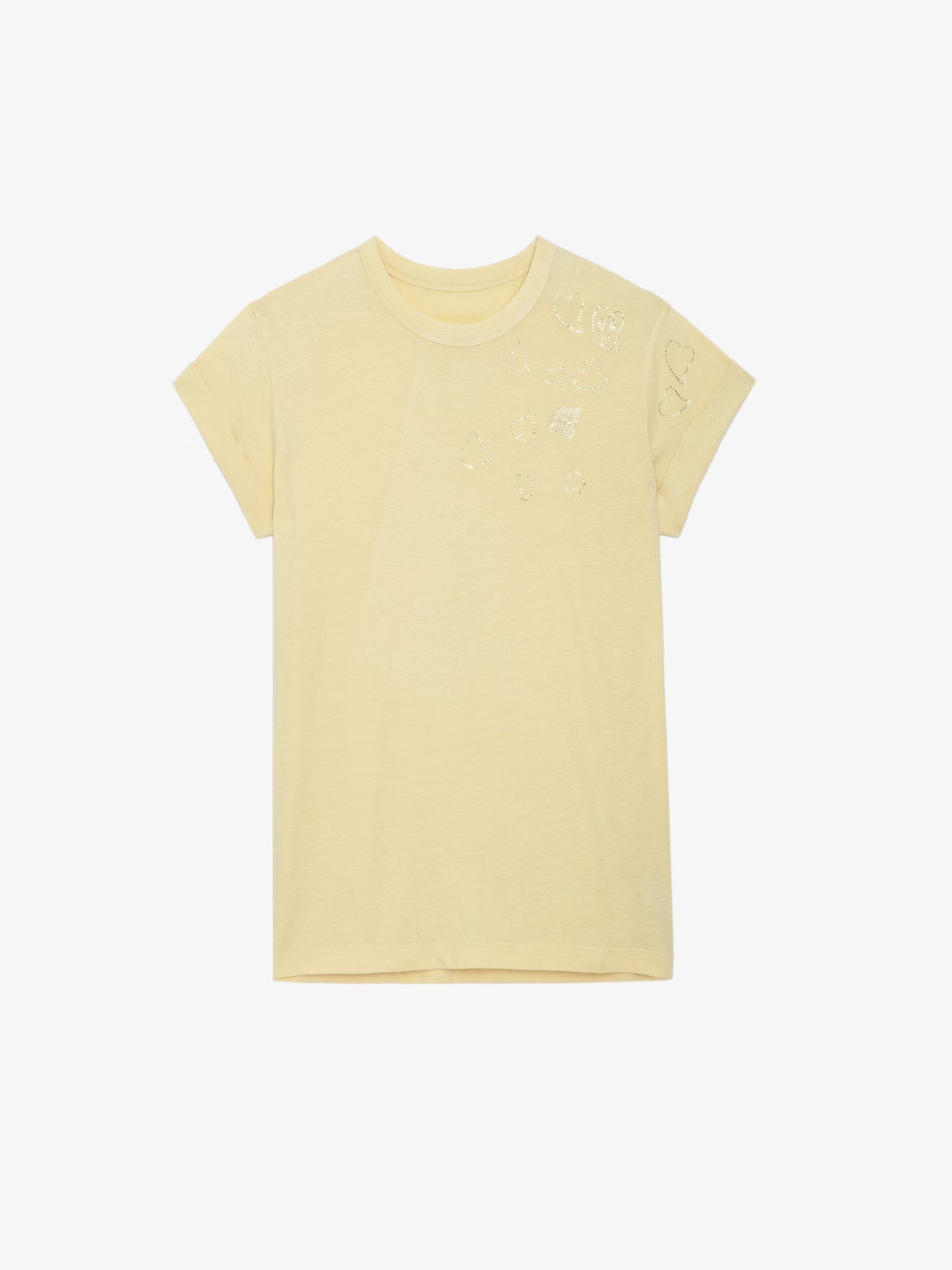 T-shirt Anya Strass t-shirt jaune femme