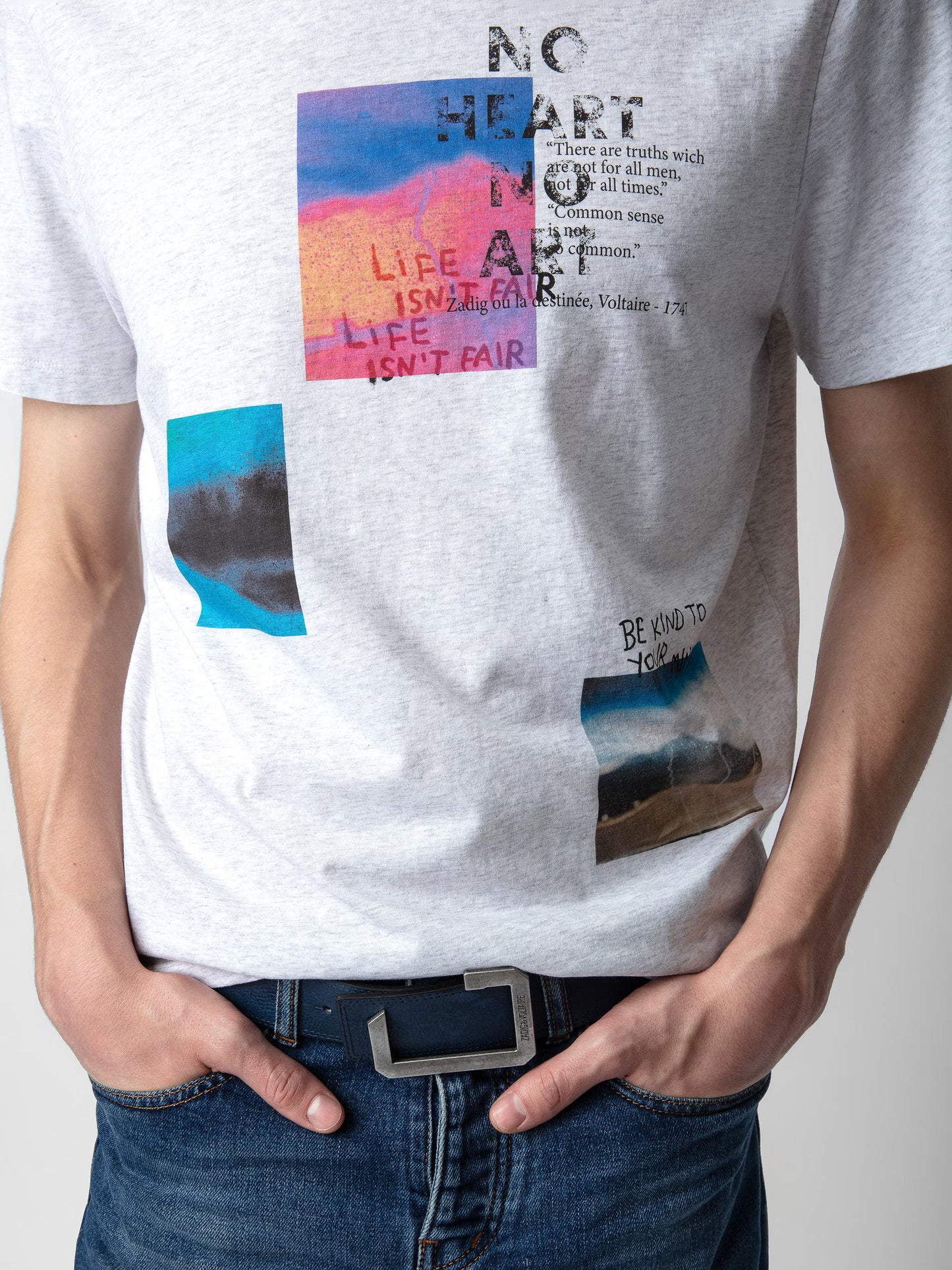 T-shirt Ted Photoprint t-shirt gris homme