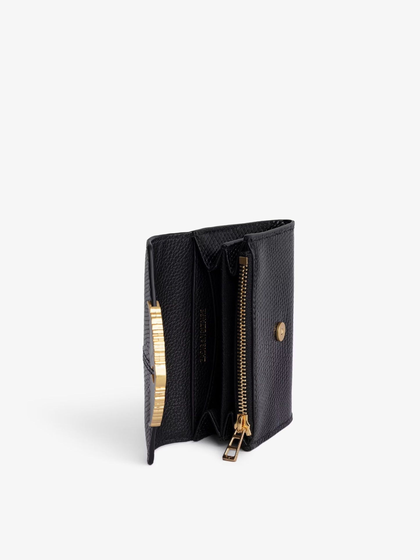 Portefeuille Borderline Embossé portefeuille noir femme