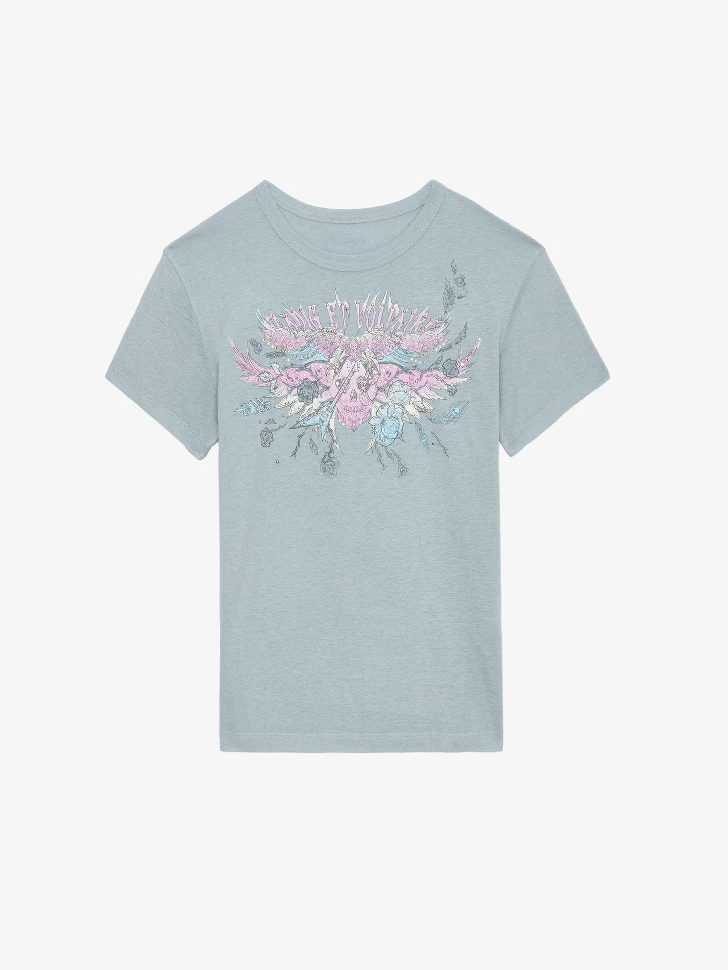T-shirt Marta Concert Strass t-shirt gris femme
