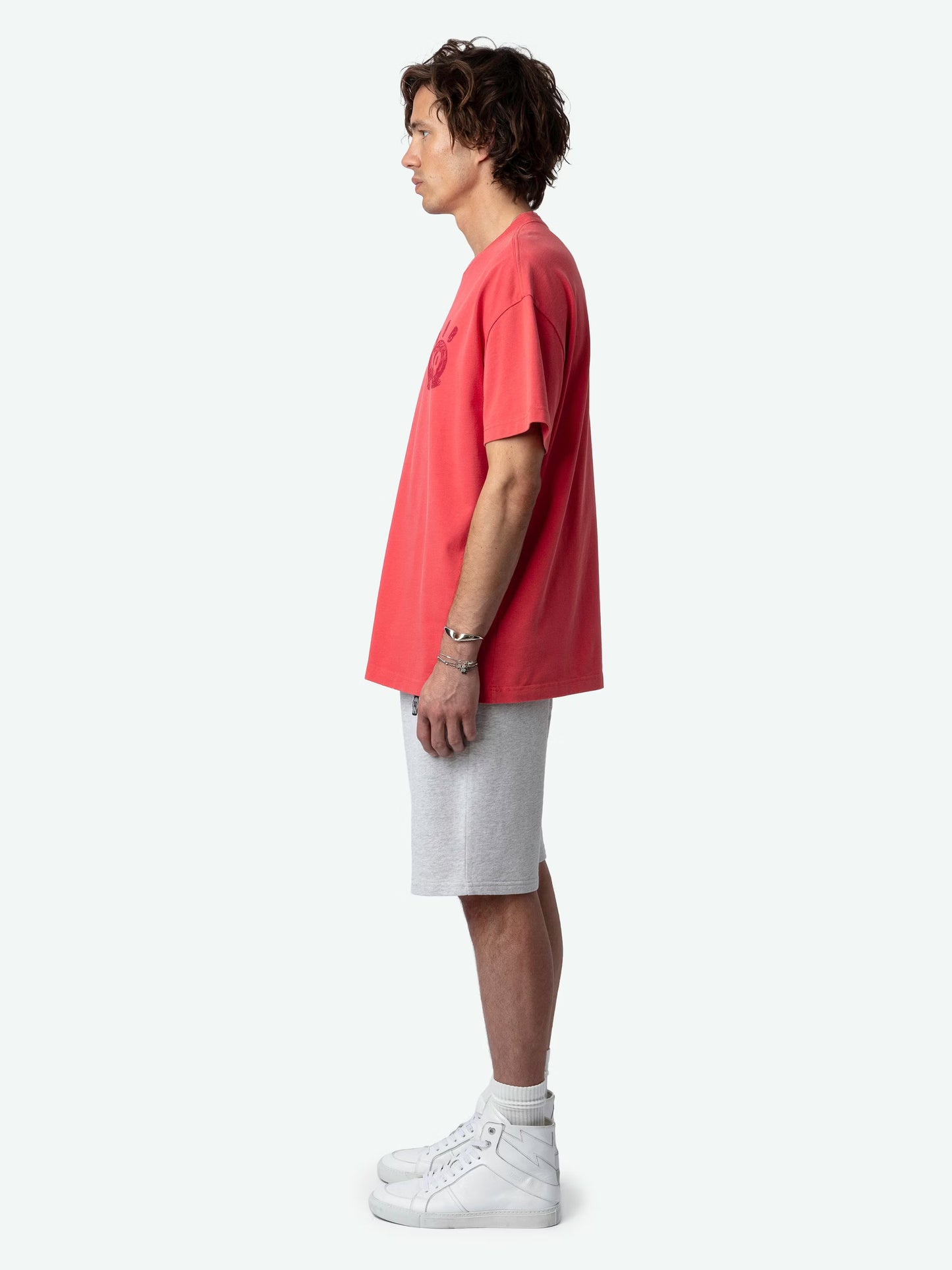 T-shirt Teddy Skull t-shirt rose homme
