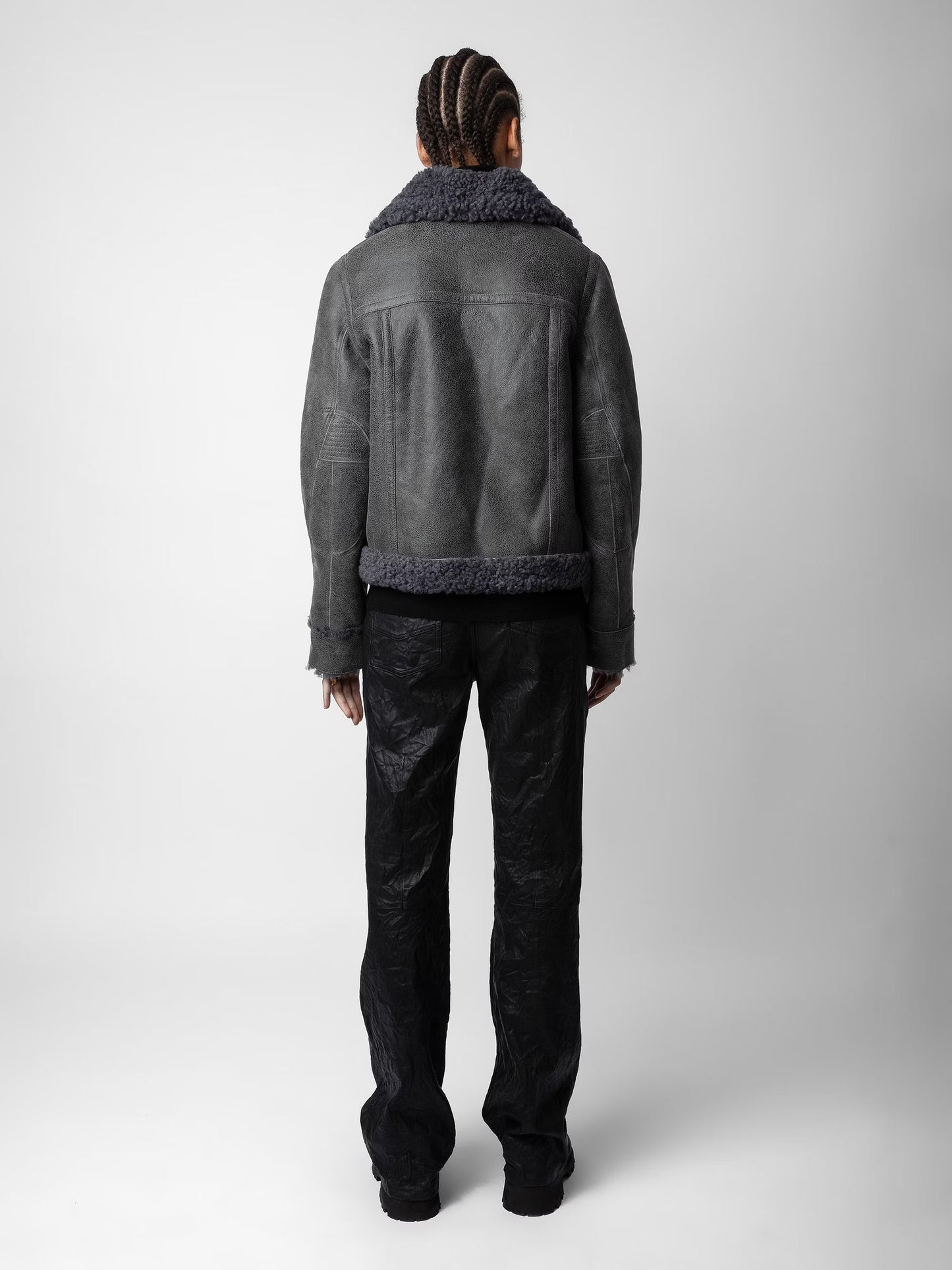 Blouson Kady Cuir blouson gris femme