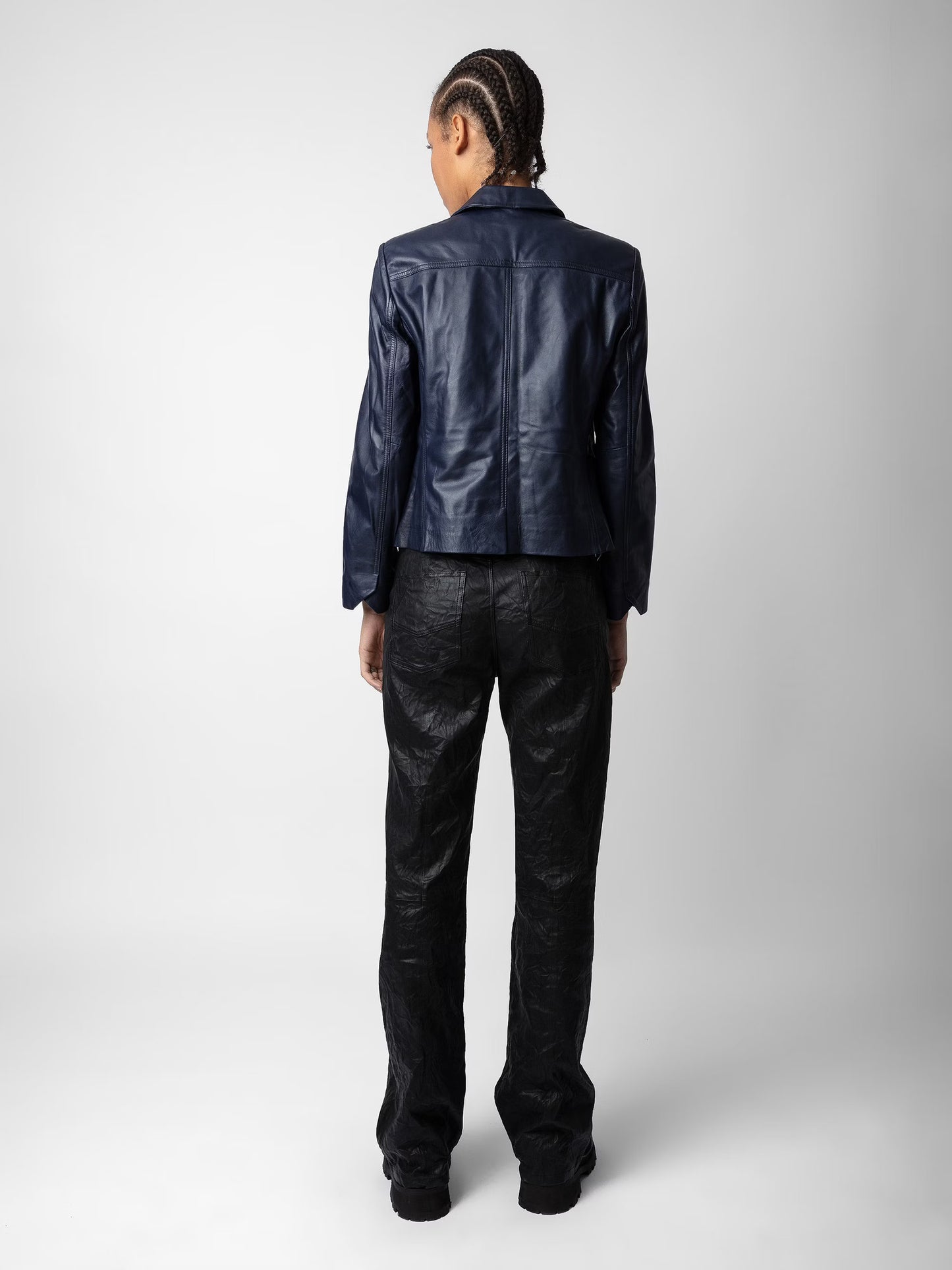 Blouson Liams Cuir blouson marine femme