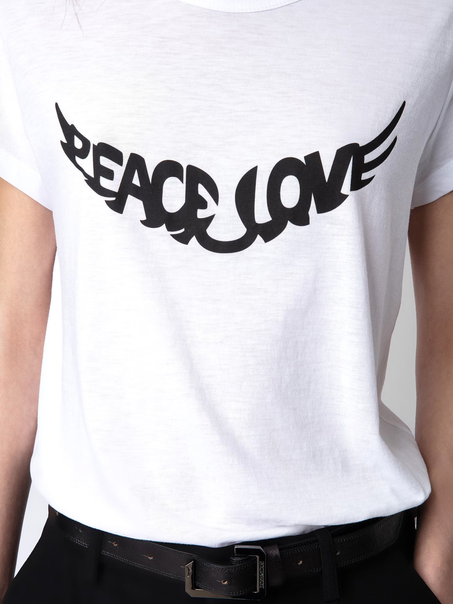 T-shirt Woop Peace & Love Wings t-shirt blanc femme