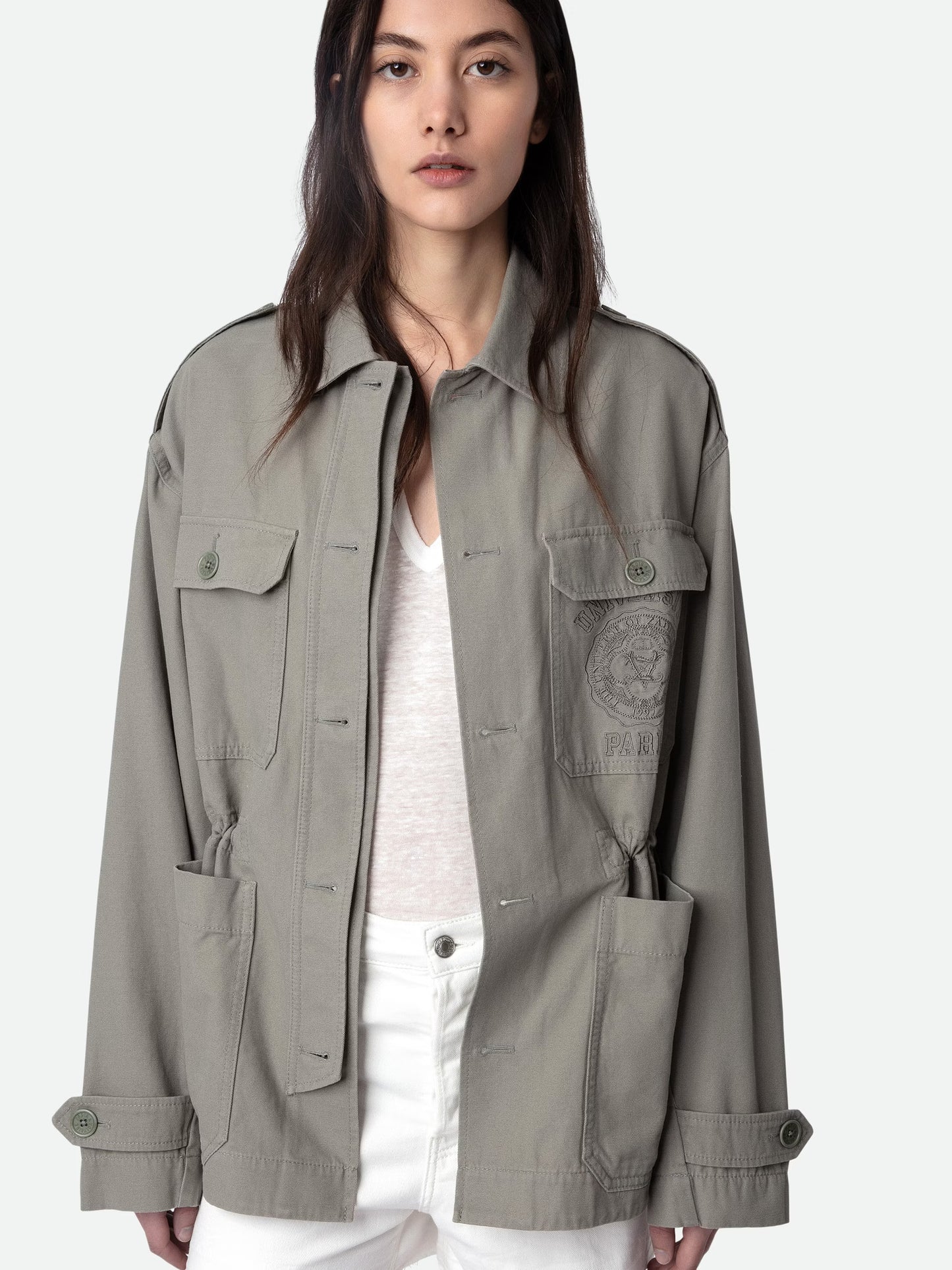 Veste Kemi parka gris femme