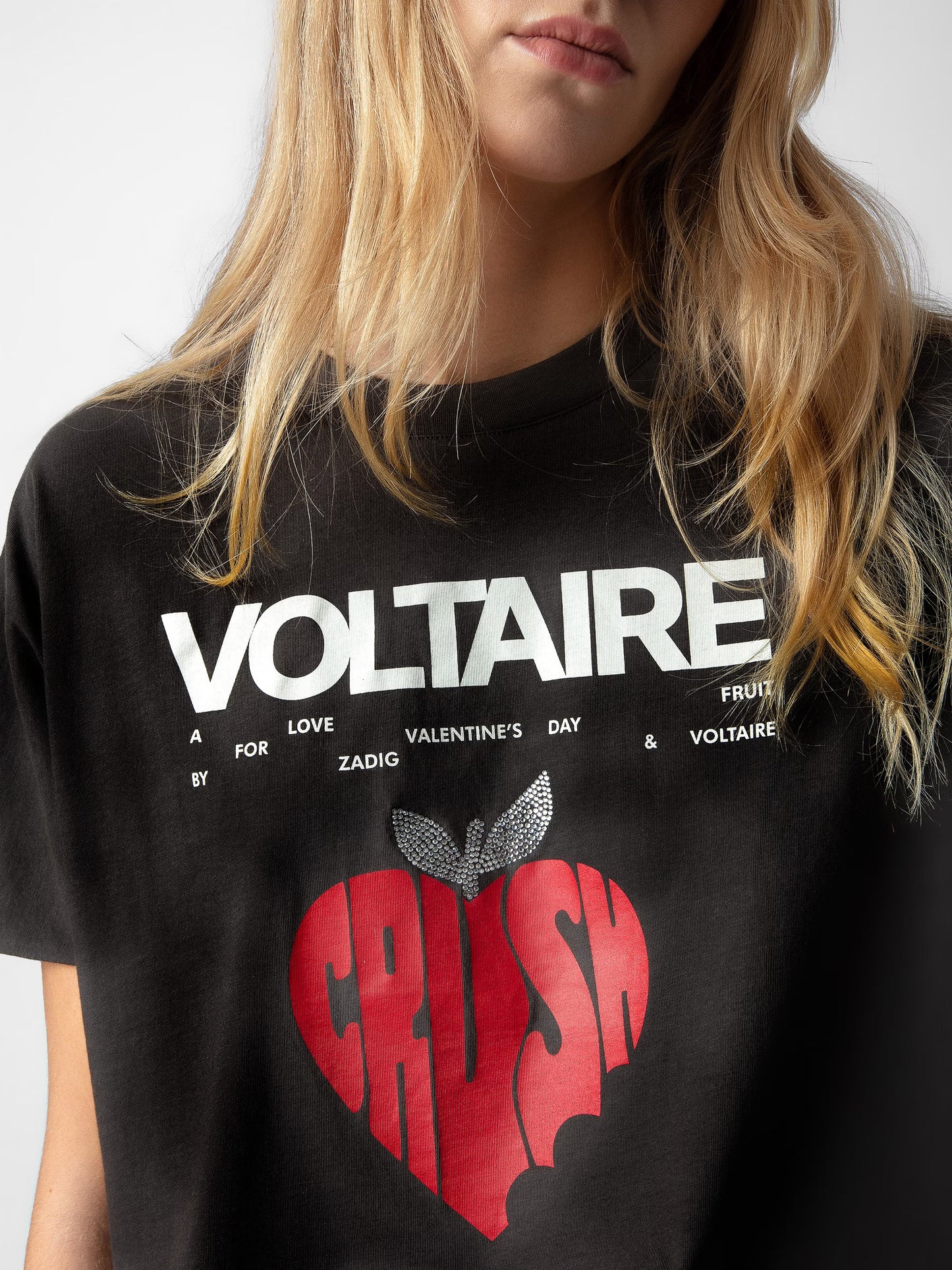 T-shirt Tommer Concert Crush Strass t-shirt gris femme