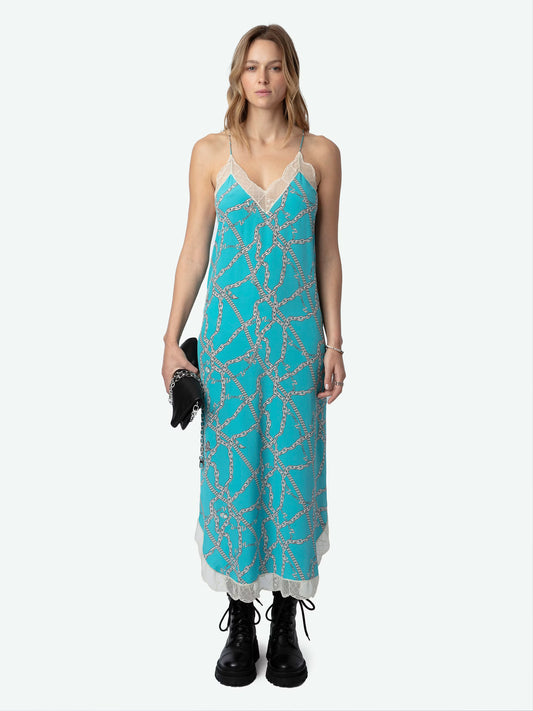 Robe Ristyl Soie robe bleu femme