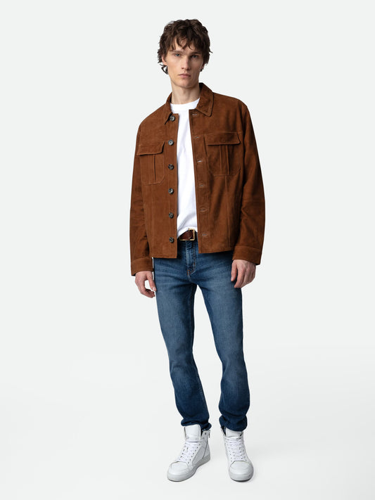 Blouson Kuba Suède blouson marron homme