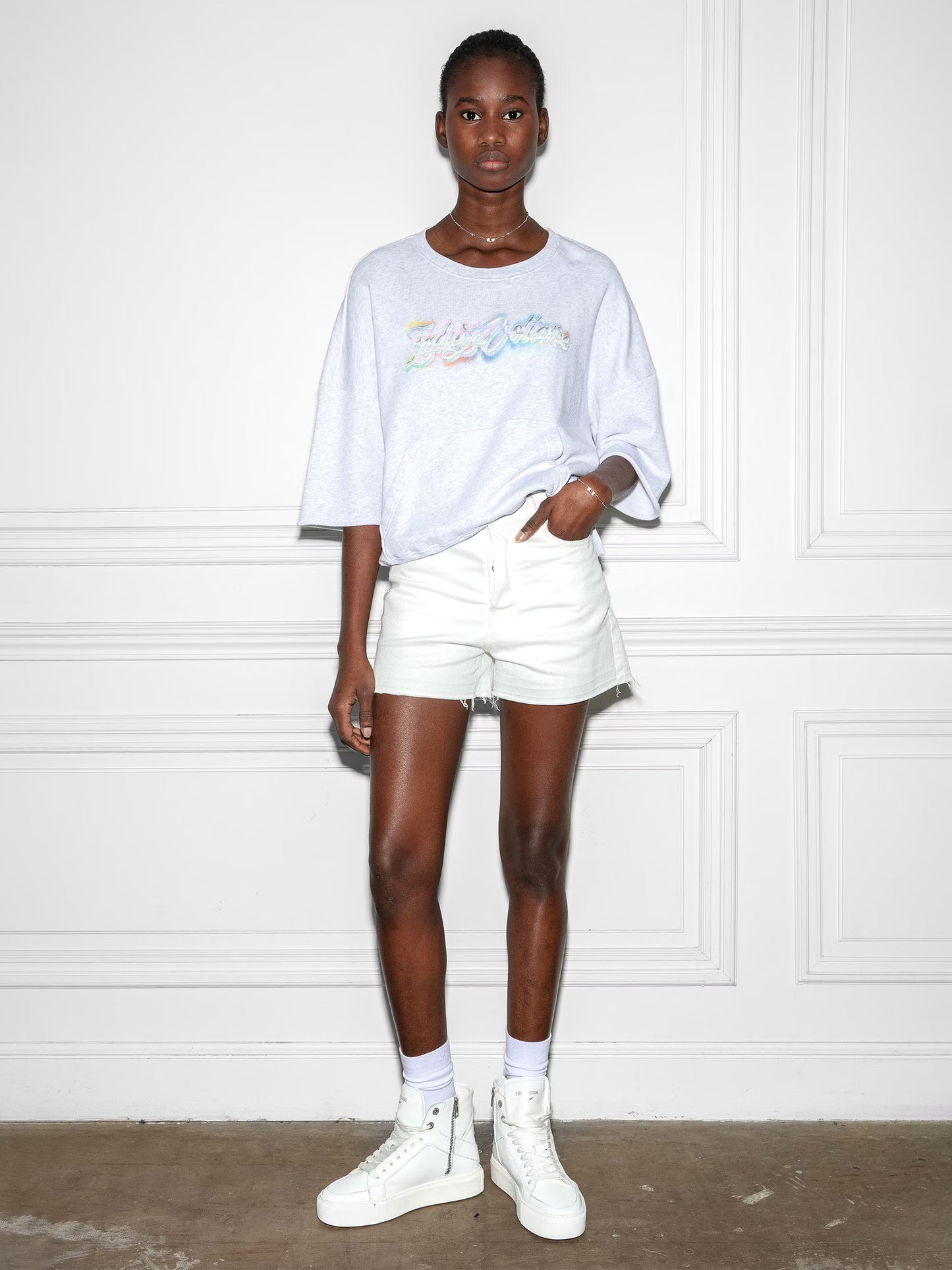 Sweatshirt Kaly sweatshirt gris femme