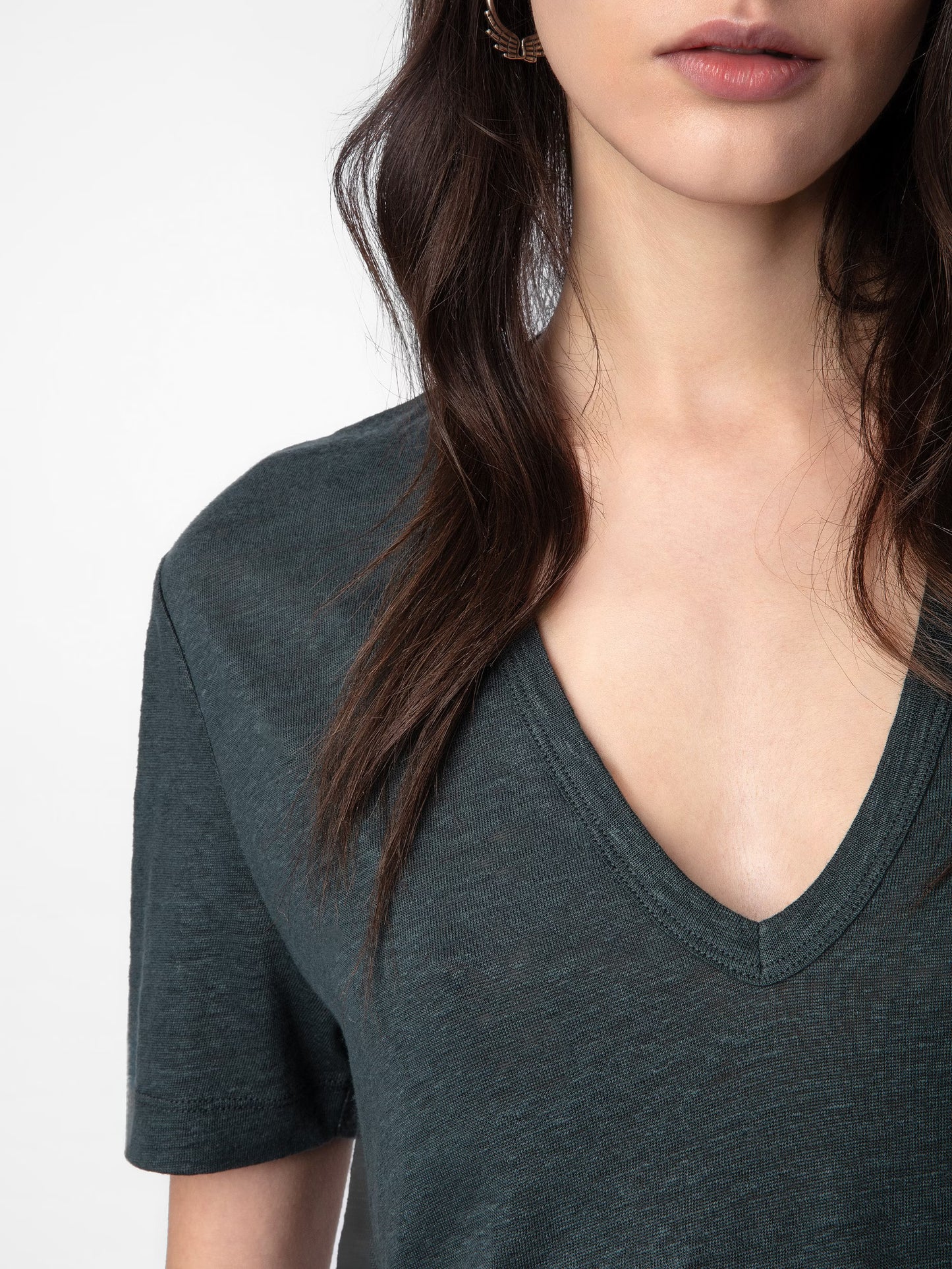 T-shirt Wassa Lin t-shirt gris femme
