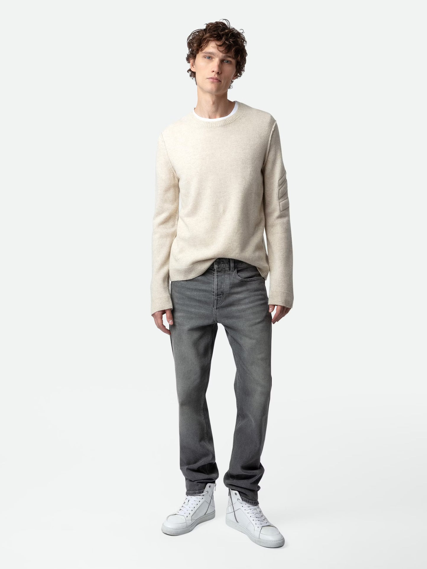 Pull Kennedy Cachemire pull blanc homme