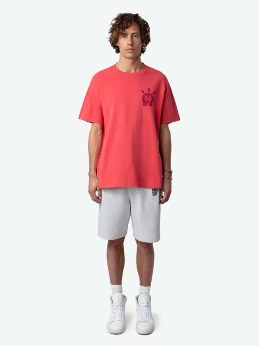 T-shirt Teddy Skull t-shirt rose homme