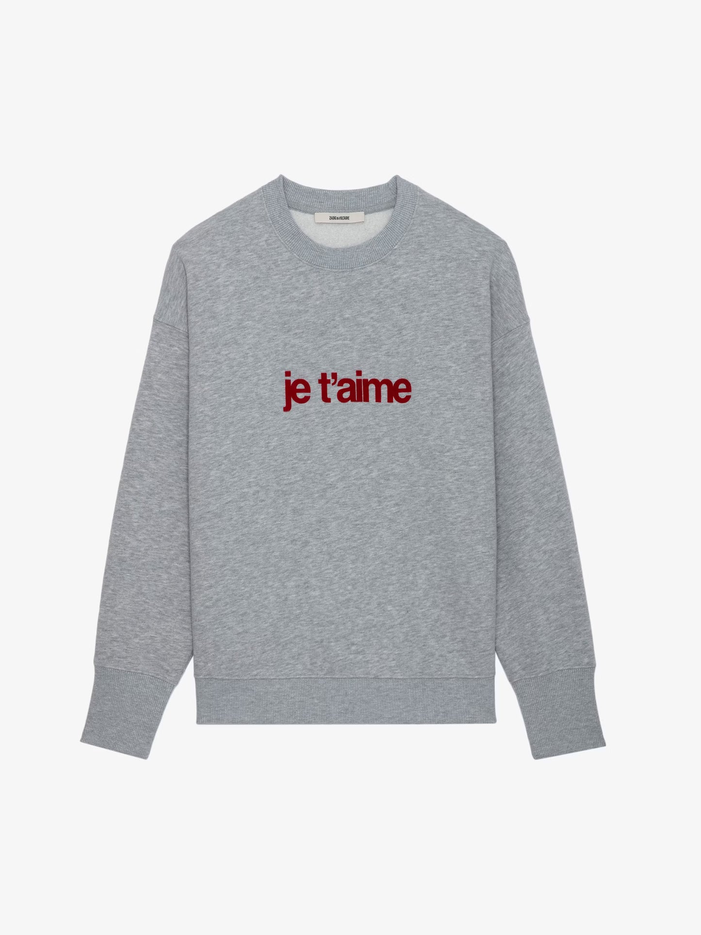 Sweatshirt Oscar Je T'aime sweatshirt gris femme