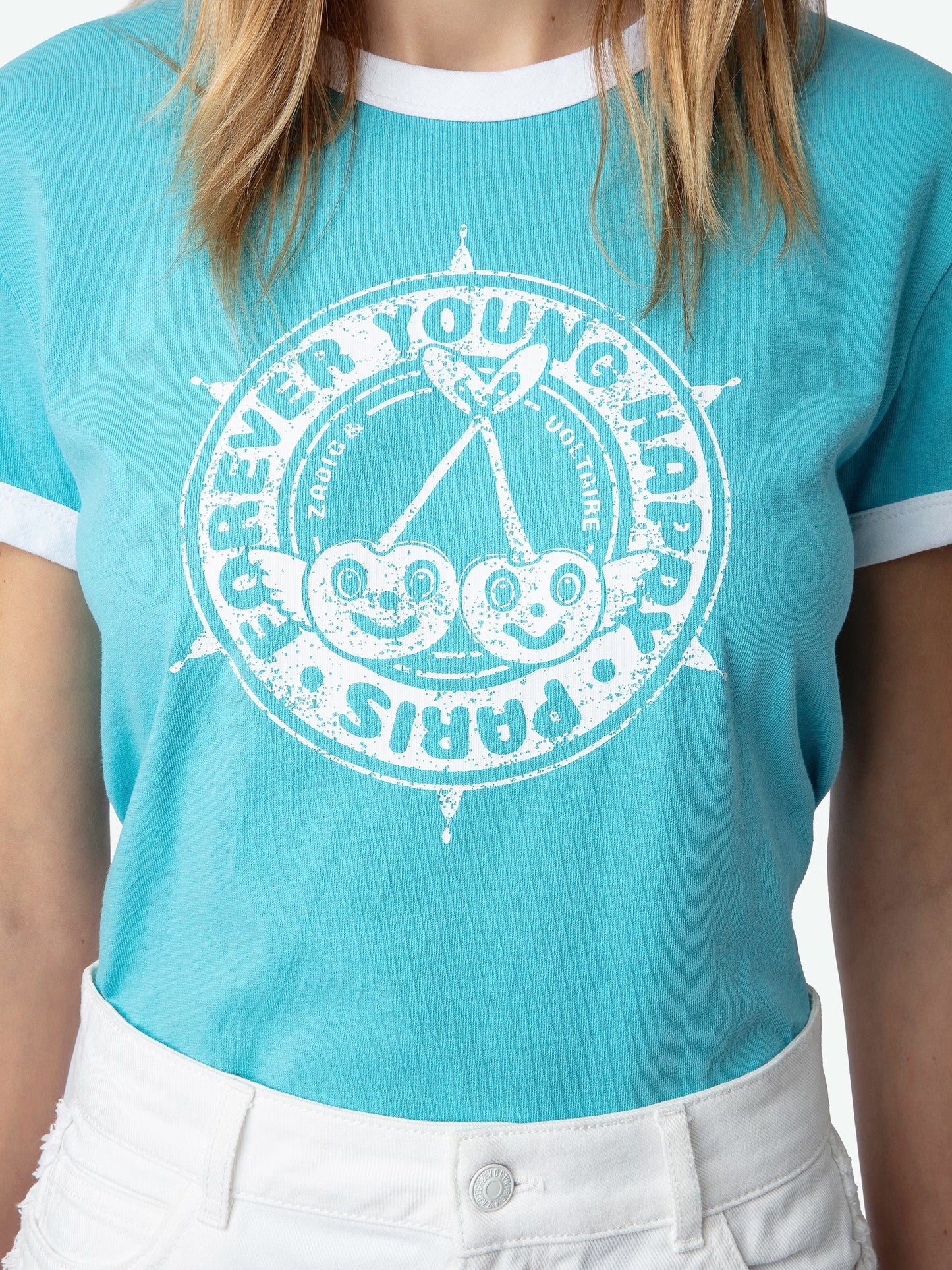T-shirt Walk Blason t-shirt bleu femme