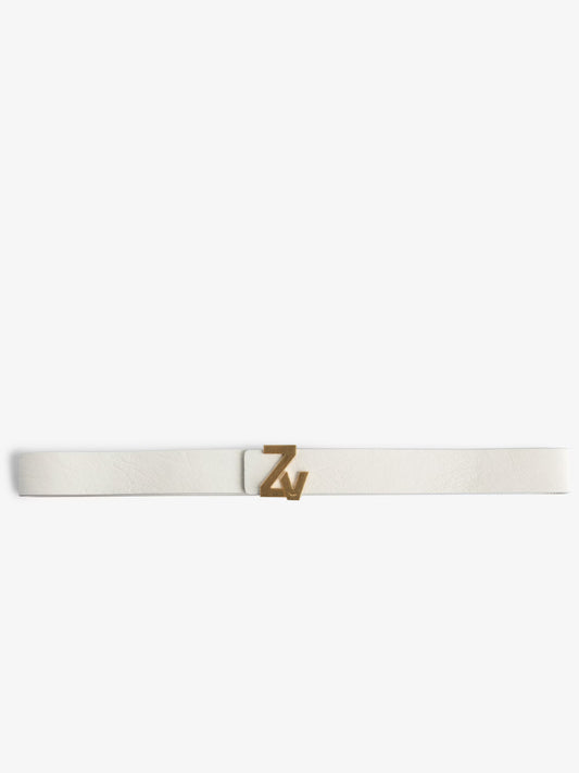 Ceinture ZV Initiale La Belt ceinture blanc femme