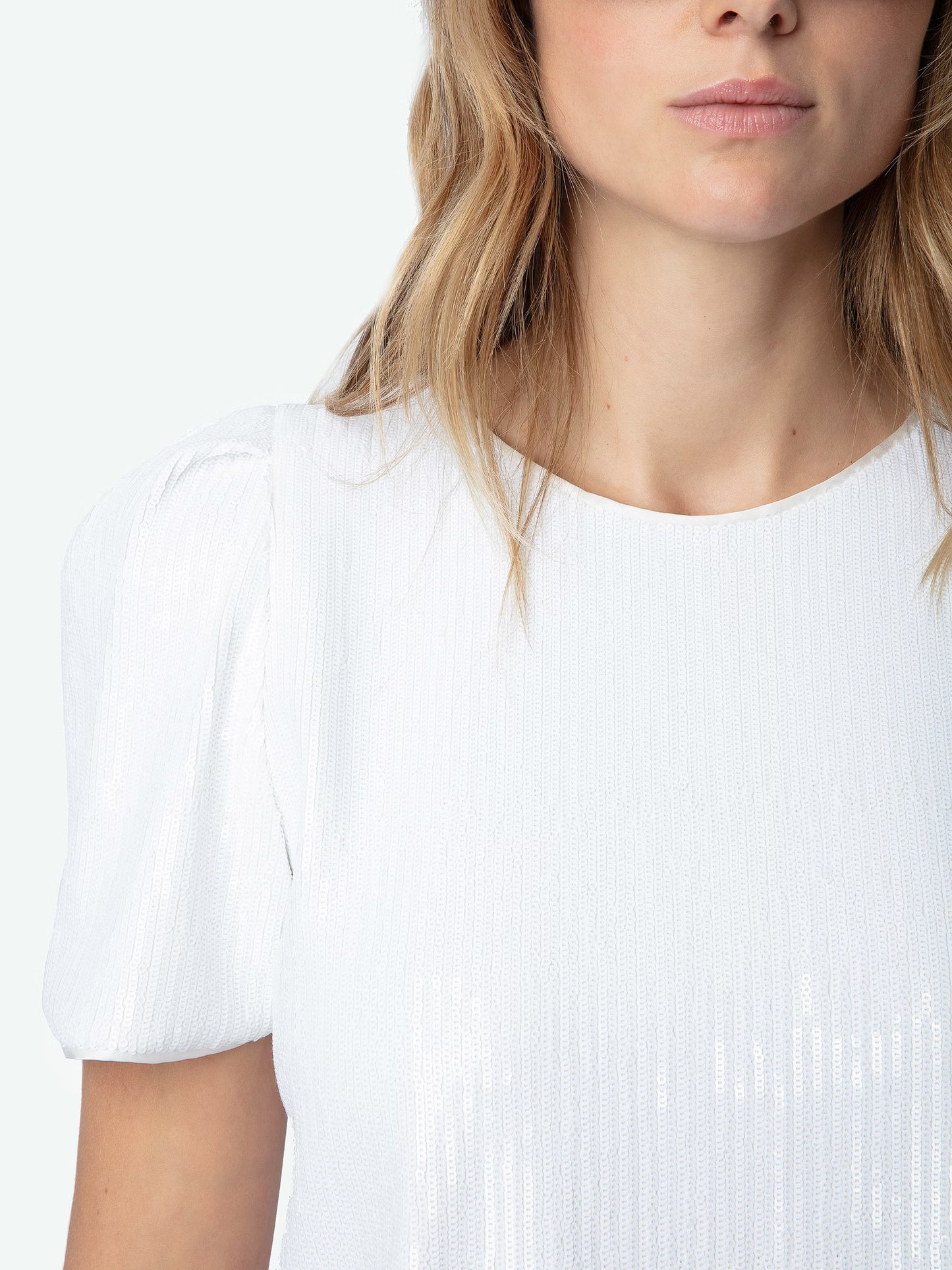Top Tchao Sequins haut blanc femme