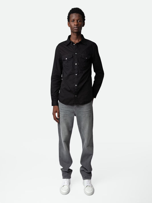 Chemise Thibaut chemise noir homme