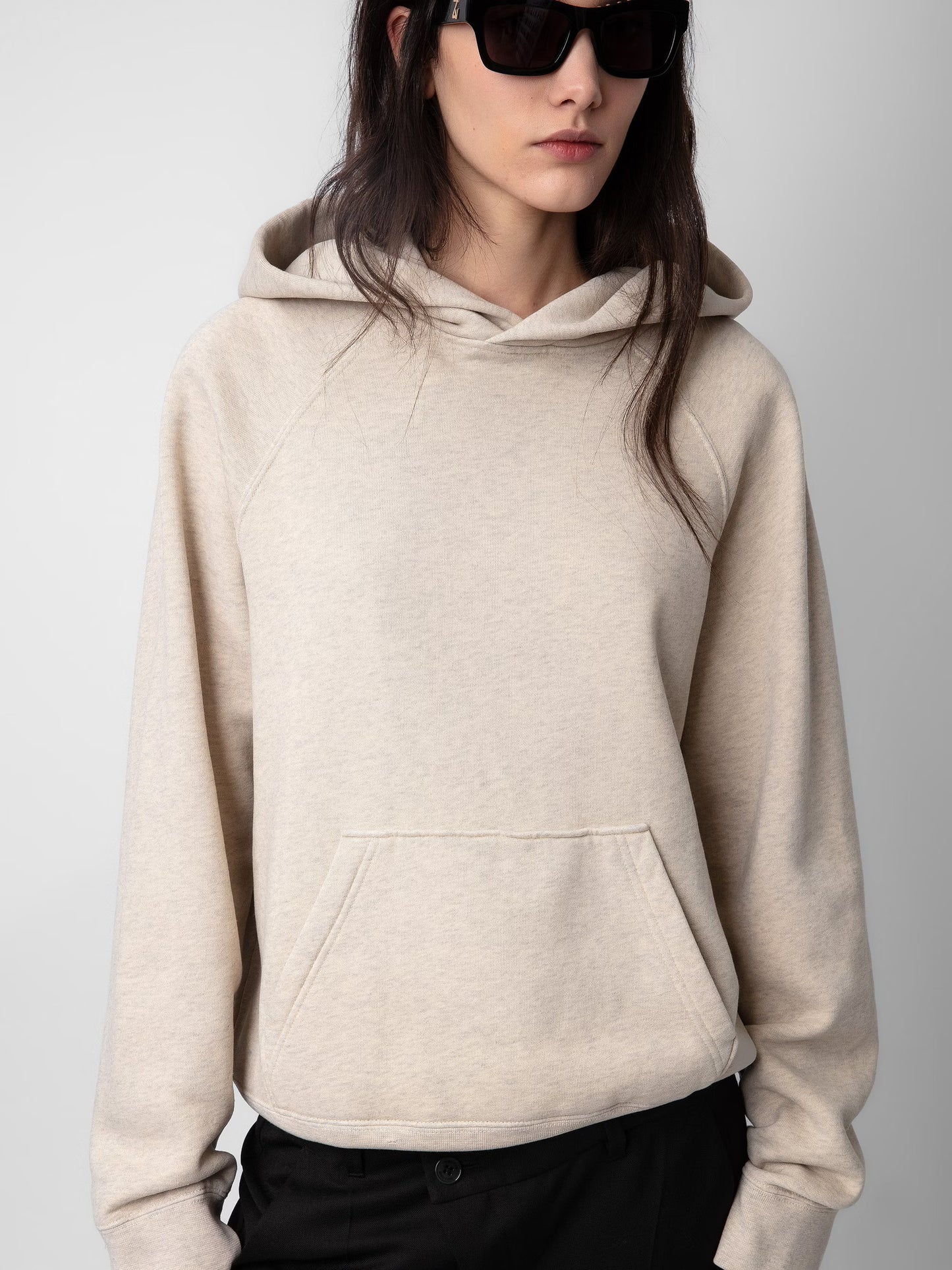 Sweatshirt Georgy Photoprint sweatshirt beige femme