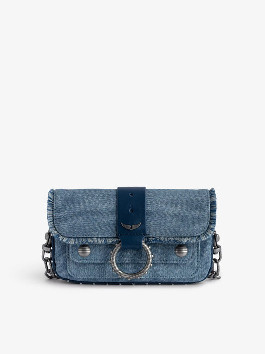 Sac Kate Wallet Denim Glitter mini sac bleu femme