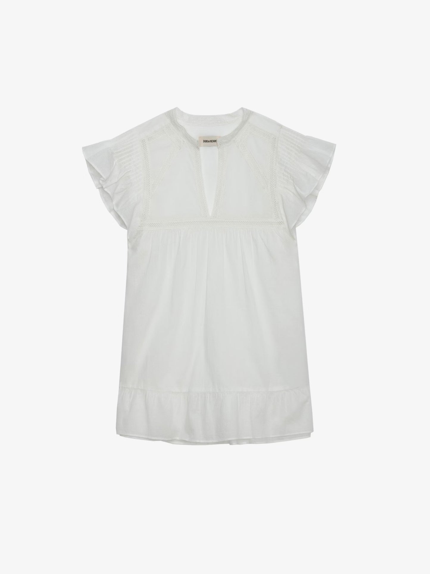 Top Tolded haut blanc femme